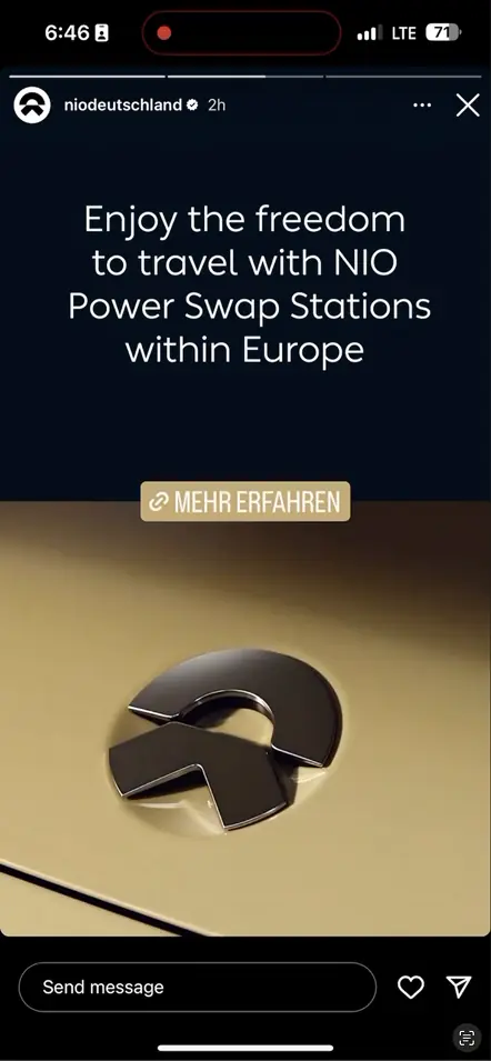 Phone story for NIO power swap stations